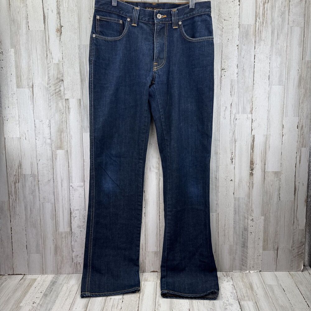Nudie Jeans Mens 32x34 Slim Jim Dry Japan Indigo Organic Cotton Made in Italy